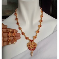 [Ready Stock] Necklace Set / Indian Necklace Set / Necklace With Jhumka / Artificial Gold Necklace S