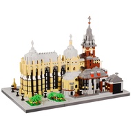 Germany Medieval Micro Building Blocks Kit 6650PCS Aachen Cathedral Miniature Building Block Set Chu
