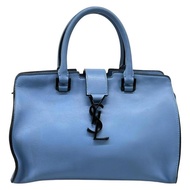 Yves Saint Laurent YSL Paris Laula Handbag Purse blue leather Direct from Japan Secondhand
