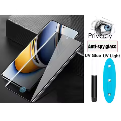 UV Anti Spy Tempered Glass For VIVO X100 Pro X50 X60 X70 X80 X90 Privacy Screen Protector vivo IQOO 