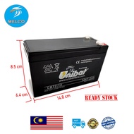 Unibat Battery 12V 7.2ah Home Alarm / Battery Backup 12V 7.2AH Battery Rechargeable Sealed Lead Acid