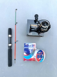 Combo Cần Câu Tôm Cắm Gốc Máy ZP Mini Cần Đặc Cắm Gốc - Máy ZP - Cước DK