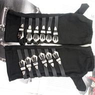 [QOSK] MJ Michael Jackson BAD Tour Punk Dirty Diana Armbraces Glove Black Cotton Handmde ☆