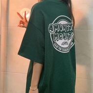 New 100% Cotton Women's T-shirt Summer Short-sleeved Oversize 4XL Loose Letter Print Round Neck Kore