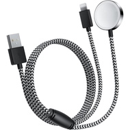 Phone and Watch Charger Compatible for Apple Watch: 2-in-1 USB Charger Cable Combo Compatible with i