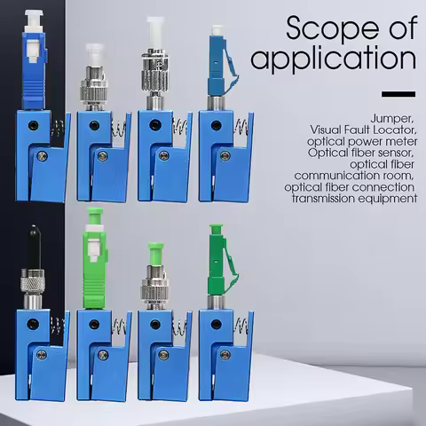 New Blue Optic Fiber Connector FC SC ST LC Square Bare Adapter Flange Temporary Succeeded OTDR Test 