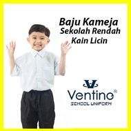 VENTINO BAJU KEMEJA PUTIH LENGAN PENDEK SEKOLAH RENDAH (LICIN)