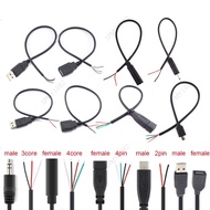 Micro USB 2.0 Type-C AUX Mono Connector Power Supply Extension Cable Charger 2-pin 4-pin Data Line  