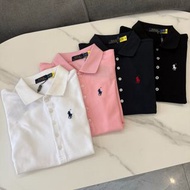 Polo Ralph Lauren 小馬刺繡翻領女款修身POLO衫 Short Sleeve PK Shirt 恤衫