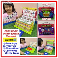 PECS Book Full Set(English @ Dwibahasa) for Speech Delay, Non Verbal, Autism