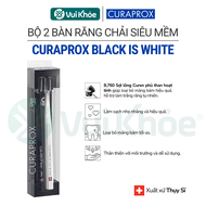 CURAPROX Black is White - Bộ 2 Cây Bàn Chải Trắng Răng | Hộp 2 cây | Mã SP 73327508