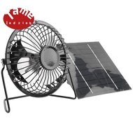 5W 5V Solar Panel Powered Fan, Mini Portable Ventilation Cooling Fan 4-Inch USB Portable Fan for Cam