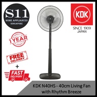 KDK N40HS - 40cm Living Fan with Rhythm breeze and 1/F Yuragi function [Height Adjustable] * 1 YEAR 