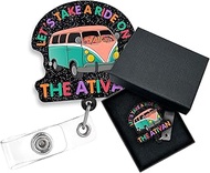 Cusrtyh, Let's Take A Ride On The Ativan Funny Hospice Nurse Doctor Retractable Badge Reel with Alli