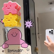 Cute Smiley Sponge Cleaner for Bathroom Mirrors