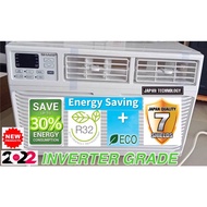 Sharp window type aircon 1.0hp inverter grade refrigerantR32 remote