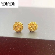 saudi gold 18k pawnable legit gold earrings flower exquisite craftsmanship gold flower earrings for