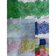 Border Lace Crystal tinggi 25cm,border lace cantik Trimming Lace Border Lace Corded Ready Stock