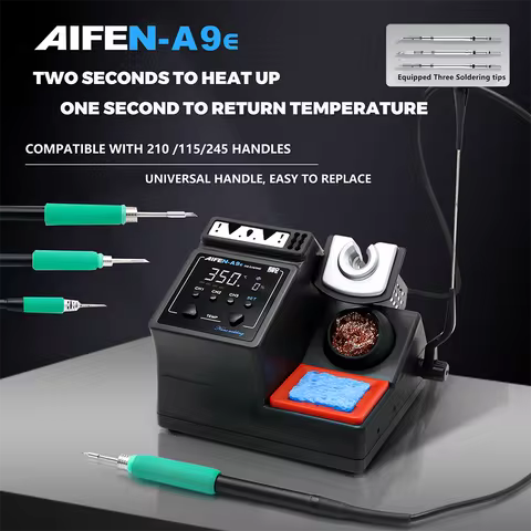 AIFEN A9E Soldering Station Compatible Original Soldering Iron Tip 210/245/115 Handle Control Temper