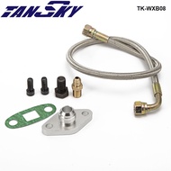 For Toyota Supra 1JZGTE 2JZGTE 1JZ/2JZ Single Turbo Oil Feed Line Kit Flange Kit TK-WXB08