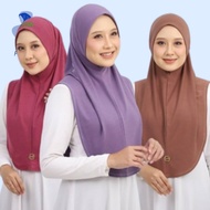 TUDUNG SARUNG C0TT0N Ada Tag Hantu Saiz M,L,S-PLAIN PERMIUM COTTON B2