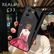 HP Realme C33 Glass Softcase - Casing Realme C33hp - Case Realme C33hp - Realme C33 Softcase [H04]