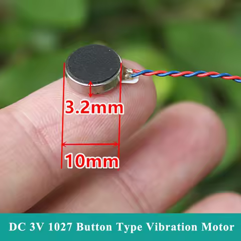 1027 Micro DC Vibration Motor DC 3V 10mm*2.7mm Button Coin Flat Type Vibrating Motor for Mobile Phon