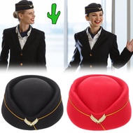 Women's Flight Attendant Hat Cosplay Uniform Hat Emirates Flight Attendant Hat Party Accessories