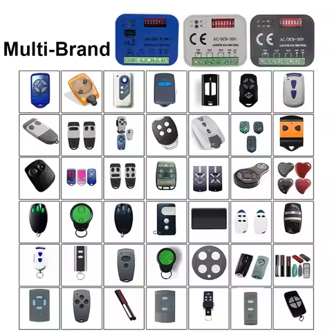 433 a 900 Mhz Gate Garage Door Receiver Module AC DC 9-30V 85-250V Controller Fixed Rolling Code 433