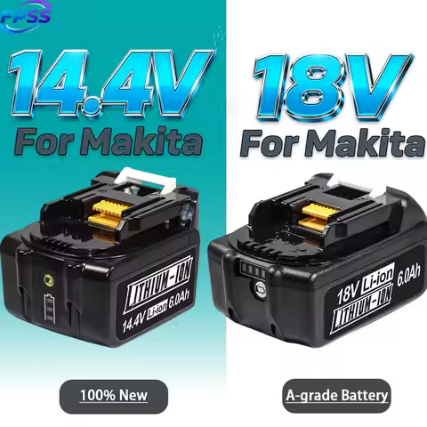 For Makita 18V 14.4V battery, 6Ah 5Ah 3Ah lithium replacement battery, perfectly compatible with Mak