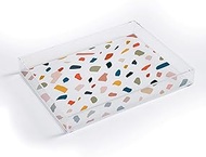 Society6 83 Oranges Terrazzo Love Acrylic Tray, 8" x 6", White