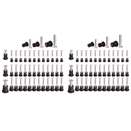 (MYTO) 72 Pairs /M5/M6 Neoprene Well Nuts with Stainless Steel Screw Rubber Well Nuts Kayak Brass Co