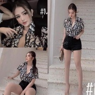 EXTREMELY BEAUTIFUL PATTERN SHORT-SLEEVE SHIRT DR33333