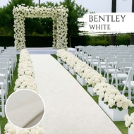 Bentley Velvet Carpet 1m x 4m White CARPET WIDTH 4 METERS, Exhibition Brudu Carpet - 4M WIDTH