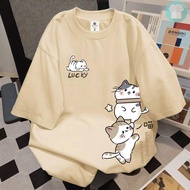 Women's 5XL Oversized Cotton T-Shirt - Long Sleeve Unique Design