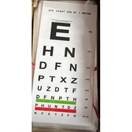 Eye Chart Laminated( Pocket size, Use at 1 meter). Pocket Snellen Chart