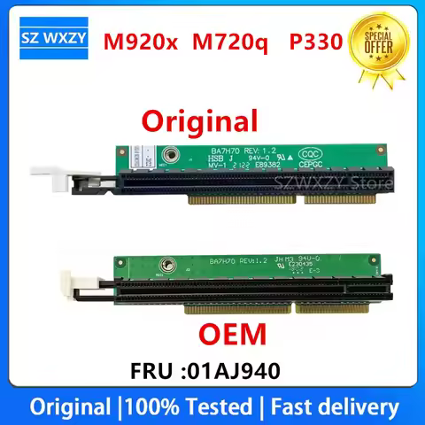 NEW For Lenovo ThinkCentre M920x M720q ThinkStation P330 PCIE16 Riser Card 01AJ940 100% Tested Fast 