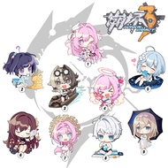 GANTUNGAN Honkai Impact Keychain - Honkai Impact Aponia Eden Elysia Keychain - Acrylic Keychain