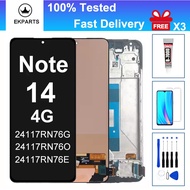 100% Tested LCD Display For Xiaomi Redmi Note 14 4G 24117RN76G Touch Screen Digitizer Assembly 24117