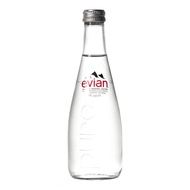 (Set Of 2 Bottles) Natural Mineral Water, Natural Mineral Water, Glass Bottle (33cl) - EVIAN