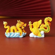 Peacock Dragon Display Statue 3D Printed Dragon Peacock Statue