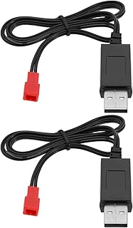 2PCS 3.7V Li-po Battery USB Charger Cable JST Plug for RC Drone Quadcopter Battery Compatible with S