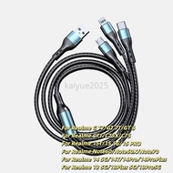 KAIYUE  3-in-1 Multi Charging Cable 120cm/4FT, Type C/Micro USB Charger Cord Compatible with Most Ph