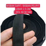 Bisban Sapit 2,5 cm Bisban Pelipit Per Rol Webbing Tali Bisban