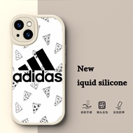 for iPhone 14 Plus 15 Pro Max Liquid silicone TPU soft Case W229 adidas originals