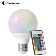 Tenchamp LED RGB Remote Control Bulb Ambient Light E27 220V G70 G80 G95 G120 9W 12W 15W 18W