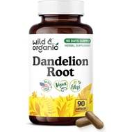 Wild & Organic Dandelion Root Capsules - Liver Detox Supplements - Fresh Dandelion Root Powder per C