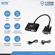 Converter VGA TO VGA + HDMI 4K 60hz 30hz HUB Multi Function NYK F5