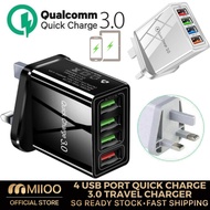 Multi-Port Fast Charging 3.0 USB 4 USB Ports Charger Adapter 2.4V Dual Travel Adapter Fast Charger for Iphone Android or