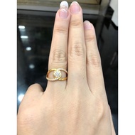 Genuine 375 gold wide ring